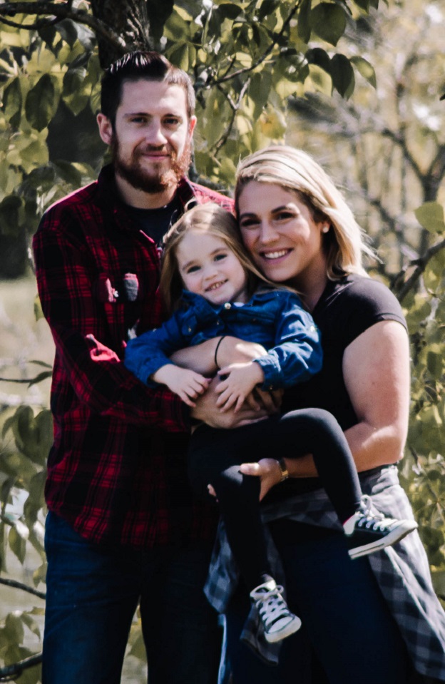 Megan, Ryan, and Amelia Studer Family Picture.